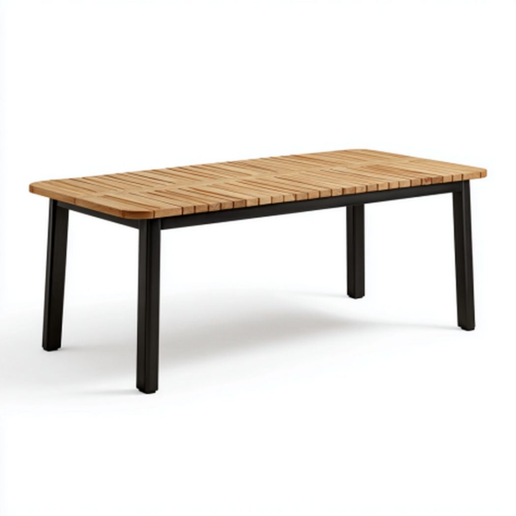Stół do jadalni z drewna i metalu - 120 x 60 x 45