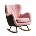 Fotel bujany z tkaniny w pastelowym kolorze do użytku w salonie - 80 x 80 x 90